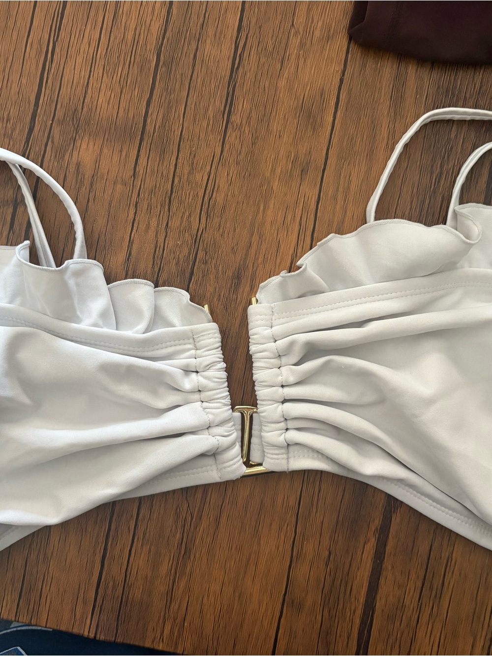 Shade & Shore White Bikini Bottom with Tag Detail